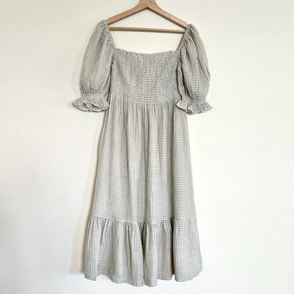 Nothing Fits But Sakura Midi Dress Sage Gingham M NWT Maternity Friendly - Picture 3 of 8